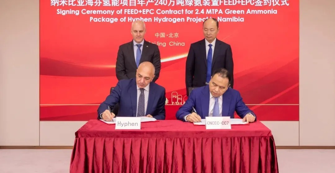 China’s CC7 to build 3GW green ammonia plant for Hyphen in Namibia.