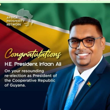 Africa Prosperity Network Congratulates Guyana’s President Irfaan Ali on Re-election