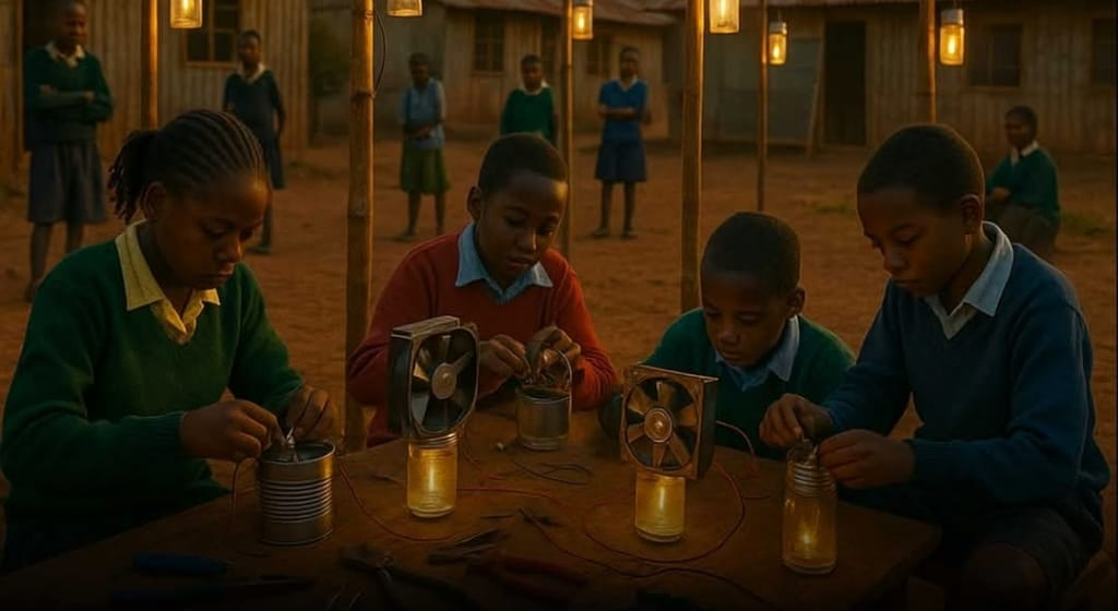 Kenyan School children Turn Scrap Into Wind-Powered Lamps, Lighting Up Rural Communities