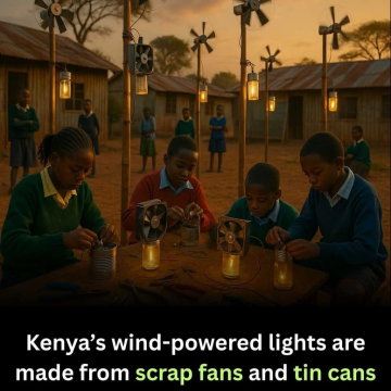 Kenyan School children Turn Scrap Into Wind-Powered Lamps, Lighting Up Rural Communities