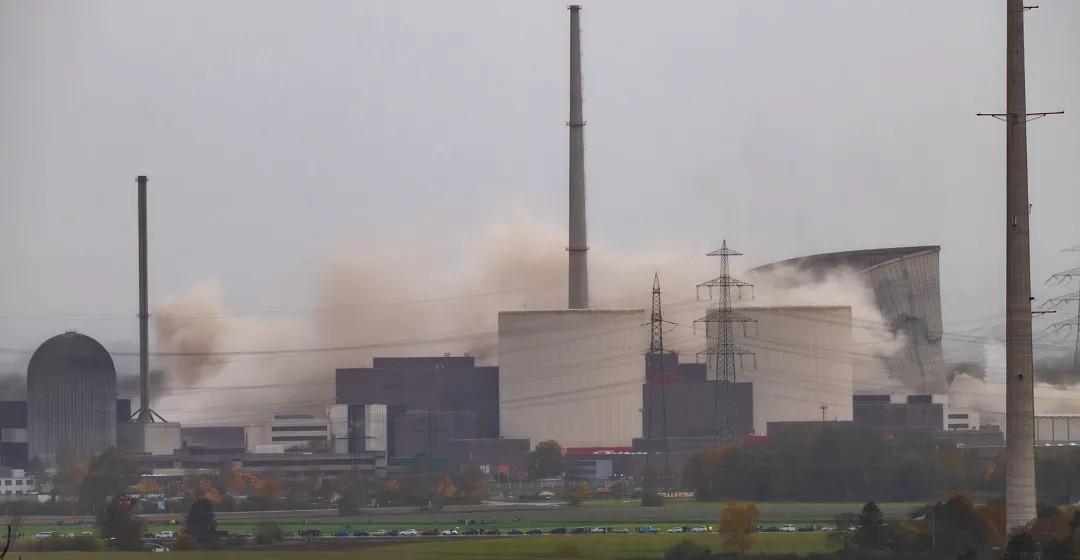 Germany destroys two nuclear plant cooling towers as part of nuclear phaseout plan