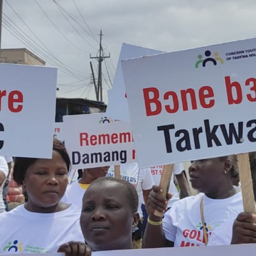 Tarkwa Youth Demonstrate In Support Of Gold Fields’ Mining Lease Renewal